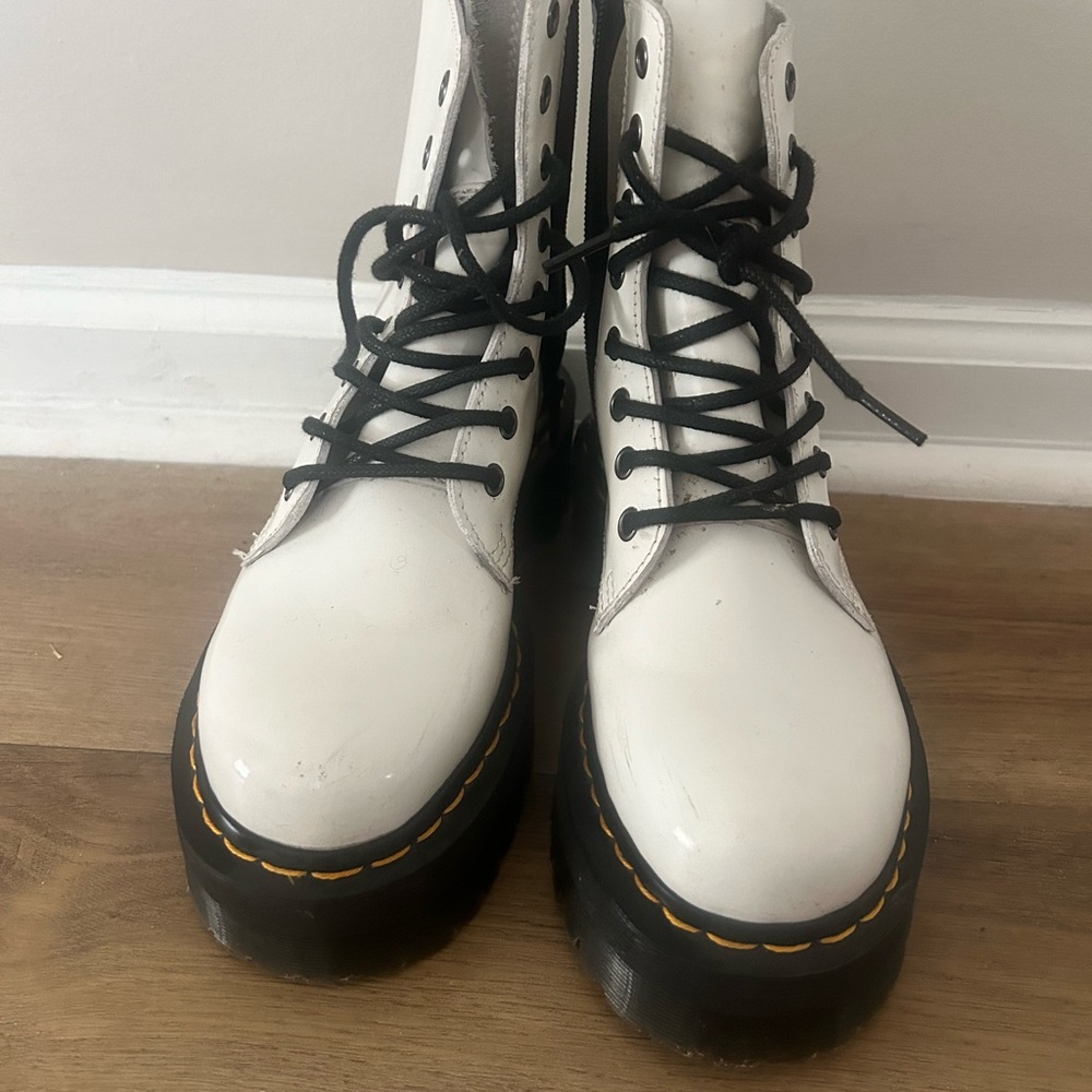 White platform Jadon doc martens